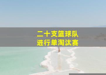 二十支篮球队进行单淘汰赛