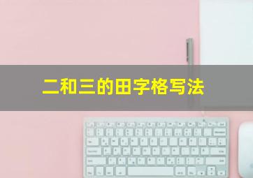 二和三的田字格写法