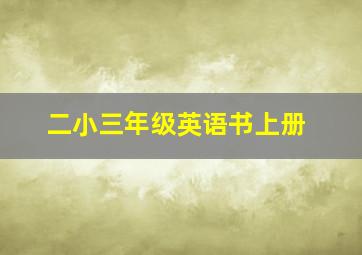 二小三年级英语书上册