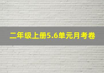 二年级上册5.6单元月考卷