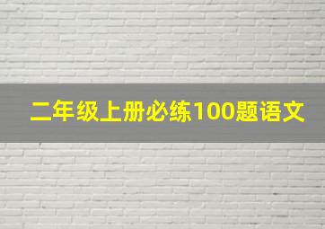 二年级上册必练100题语文