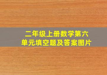 二年级上册数学第六单元填空题及答案图片