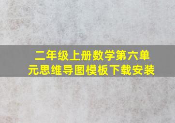 二年级上册数学第六单元思维导图模板下载安装