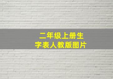 二年级上册生字表人教版图片