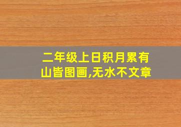 二年级上日积月累有山皆图画,无水不文章