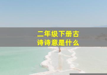 二年级下册古诗诗意是什么