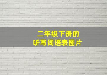 二年级下册的听写词语表图片