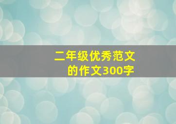 二年级优秀范文的作文300字