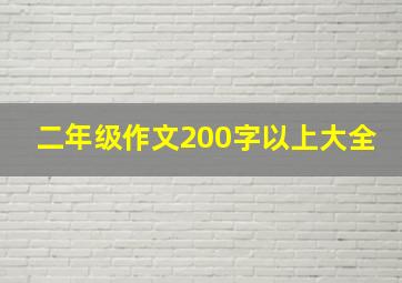 二年级作文200字以上大全