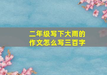 二年级写下大雨的作文怎么写三百字