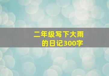 二年级写下大雨的日记300字