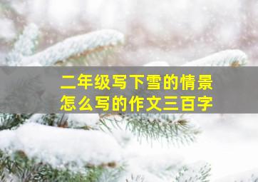 二年级写下雪的情景怎么写的作文三百字