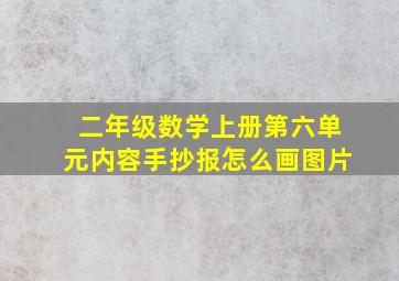 二年级数学上册第六单元内容手抄报怎么画图片