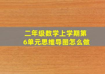 二年级数学上学期第6单元思维导图怎么做