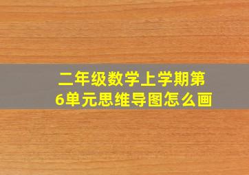 二年级数学上学期第6单元思维导图怎么画