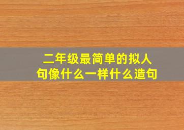 二年级最简单的拟人句像什么一样什么造句