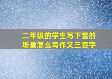 二年级的学生写下雪的场景怎么写作文三百字