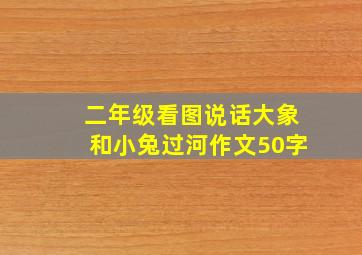 二年级看图说话大象和小兔过河作文50字