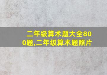 二年级算术题大全800题,二年级算术题照片