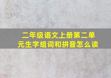 二年级语文上册第二单元生字组词和拼音怎么读