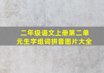 二年级语文上册第二单元生字组词拼音图片大全