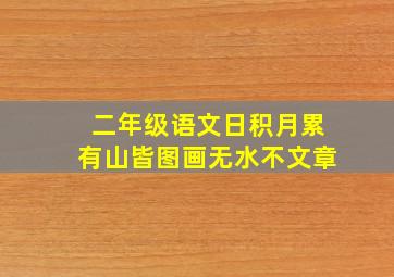 二年级语文日积月累有山皆图画无水不文章