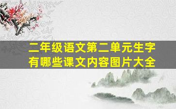 二年级语文第二单元生字有哪些课文内容图片大全