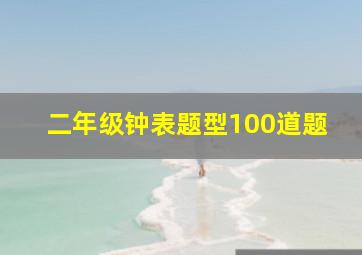 二年级钟表题型100道题