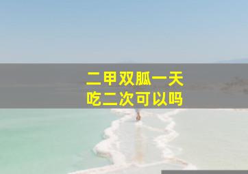 二甲双胍一天吃二次可以吗