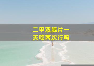 二甲双胍片一天吃两次行吗