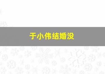 于小伟结婚没