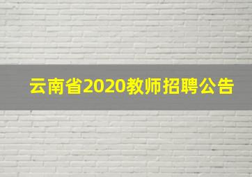 云南省2020教师招聘公告