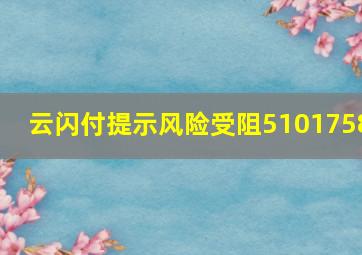 云闪付提示风险受阻5101758