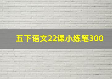 五下语文22课小练笔300