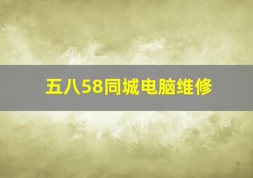 五八58同城电脑维修