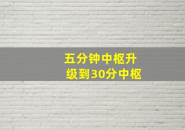 五分钟中枢升级到30分中枢