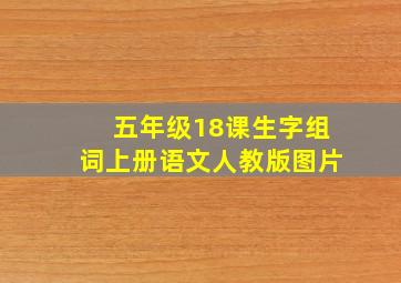 五年级18课生字组词上册语文人教版图片