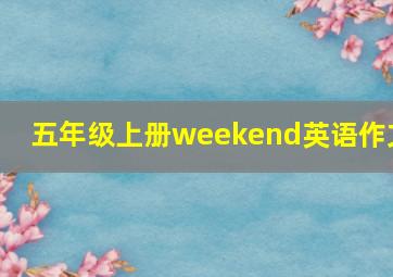 五年级上册weekend英语作文