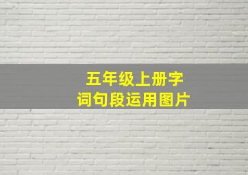 五年级上册字词句段运用图片