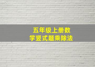 五年级上册数学竖式题乘除法