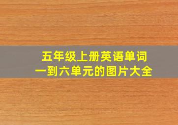 五年级上册英语单词一到六单元的图片大全