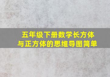 五年级下册数学长方体与正方体的思维导图简单