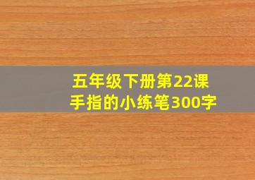 五年级下册第22课手指的小练笔300字