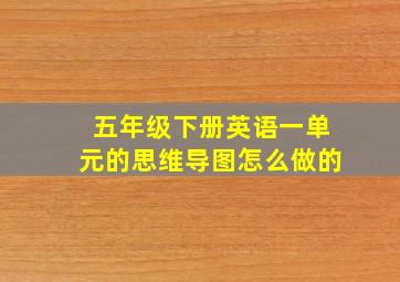 五年级下册英语一单元的思维导图怎么做的