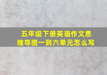 五年级下册英语作文思维导图一到六单元怎么写