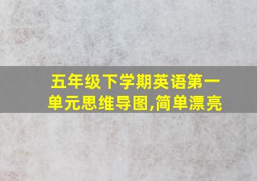 五年级下学期英语第一单元思维导图,简单漂亮