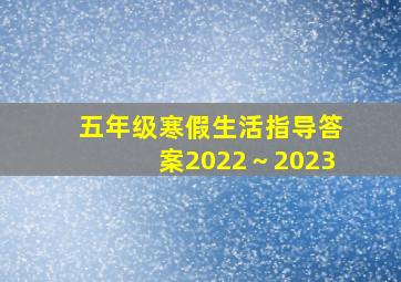 五年级寒假生活指导答案2022～2023