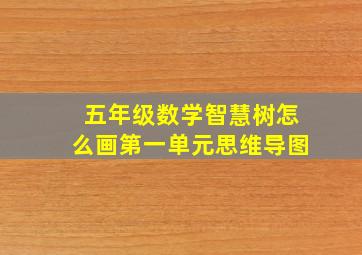 五年级数学智慧树怎么画第一单元思维导图