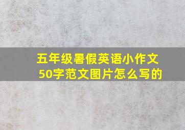 五年级暑假英语小作文50字范文图片怎么写的