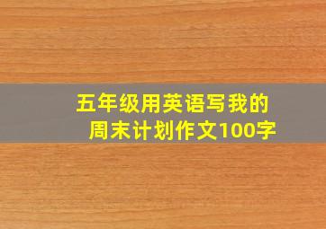 五年级用英语写我的周末计划作文100字